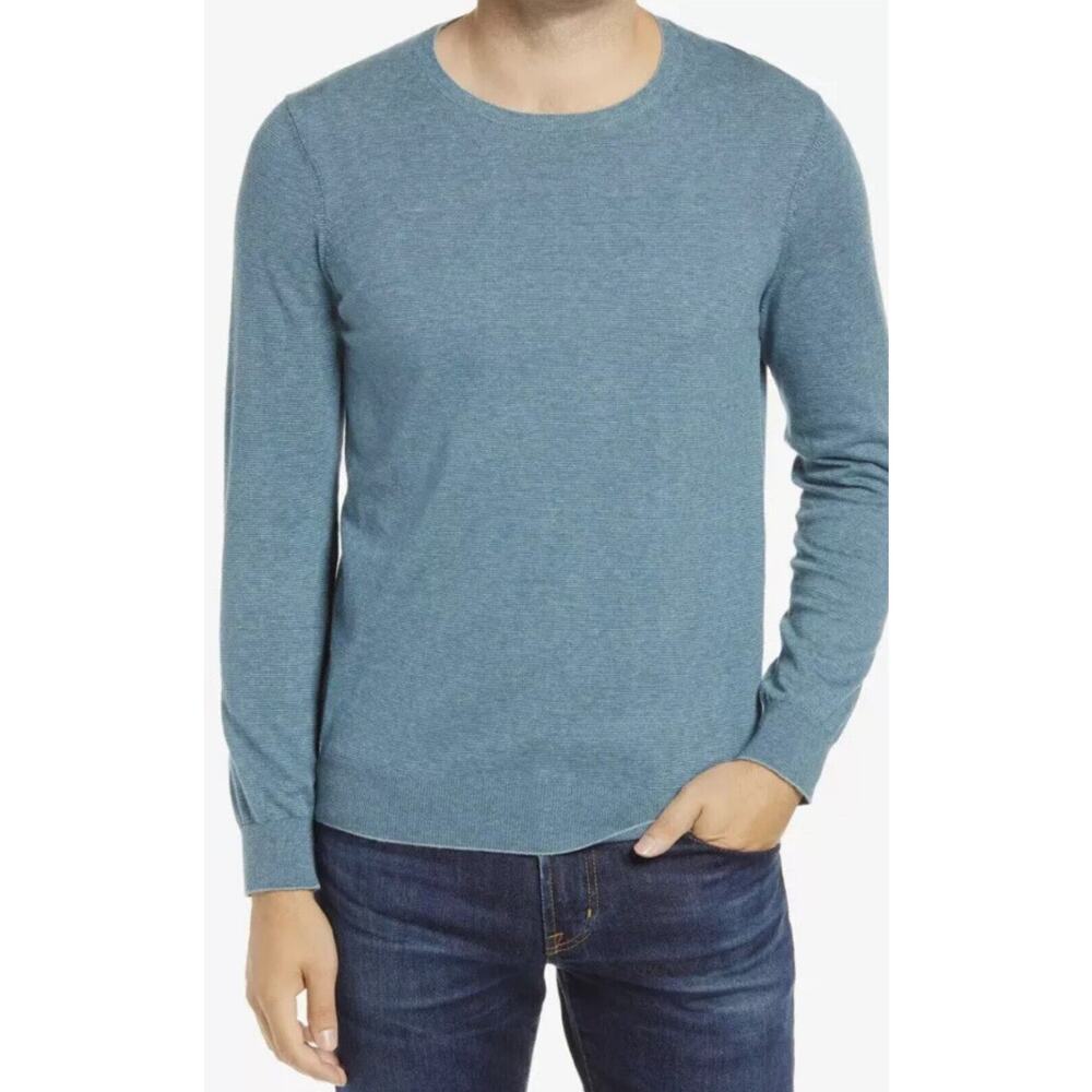 Bnwt Bonobos Mens Lightweight Stripe Sweater X-Large Feder Stripe Topaz Slim